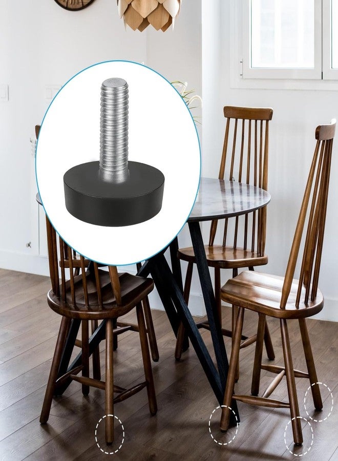 piercing 12 PCS Table Height Increaser, Table Legs, Chair Height Increaser M6 Screw-in Adjustable Furniture Levelers (Black) - Image 5